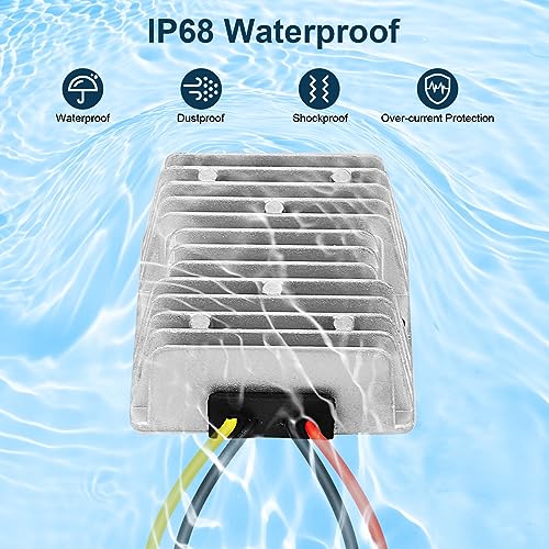 DC 16V-58V to 12V 10A 120W Step-Down Voltage Converter Waterproof Regulator