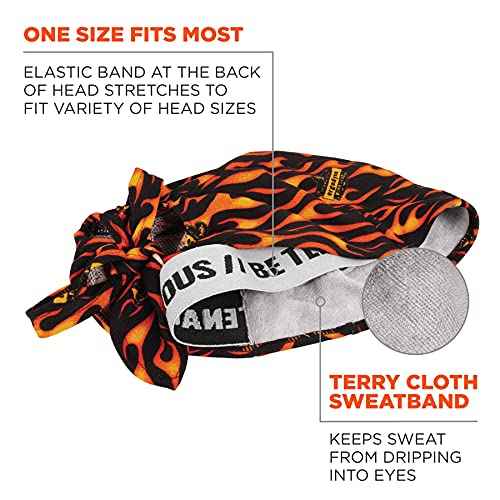 Ergodyne Chill Its 6615 High-Performance Bandana Do Rag - Terry Cloth Sweatband