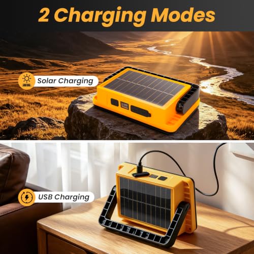 2-Pack Rechargeable LED Work Light with Magnetic Stand - Waterproof & 180° Rotatable, Multi-Mode Portable Lighting for Work & Emergency - ATFIXM