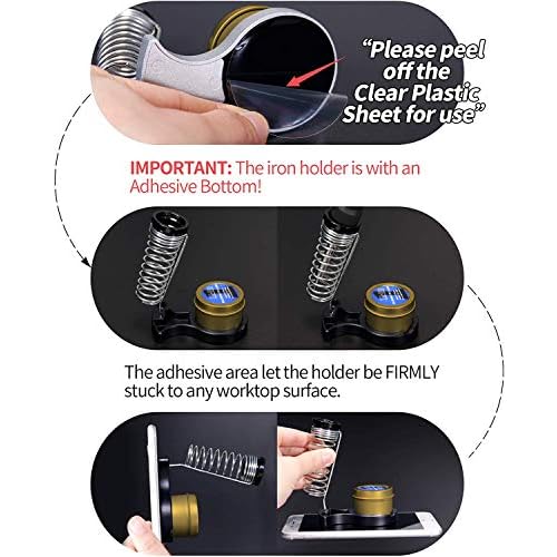 YIHUA 947-V Soldering Iron Kit with 3 LED Lights, Temperature Control, 5 Premium Solder Tips, Desoldering Pump, Indicator & ON/OFF Switch-60 Watts Soldering Iron, Solder Wire, Tip Cleaner, and more.