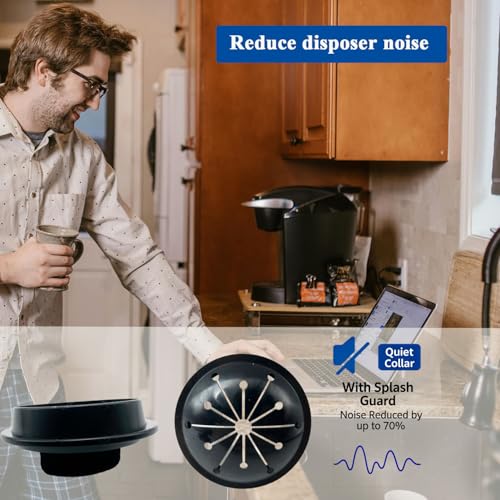 Dueecasebit 1+1 Pack 3-1/8 Inch Garbage Disposal Splash Guard & Sink Stopper