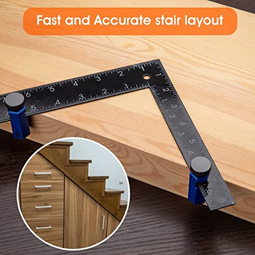 Stair Gauge Aluminum Alloy with Thumb Screw for Framing Squares & Rafters