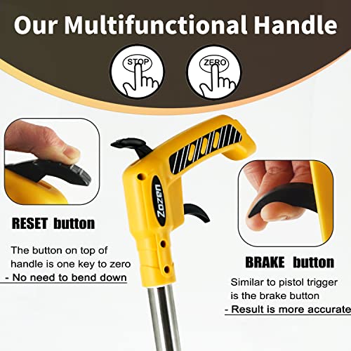 Zozen Professional Measuring Wheel with Brake & Reset Handle, 10,000 ft