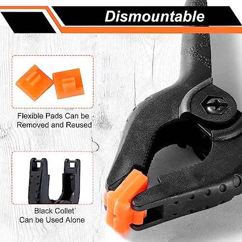 Spring Clamps 12 Pack, 3.5 inch Spring Clips for Crafts & Professional Backdrop Clips, Heavy Duty Plastic Clamps for Woodworking