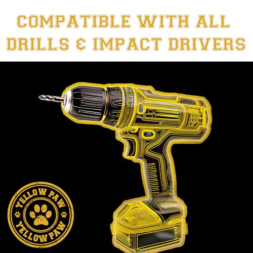 Yellow Paw 1/8 Inch Drill Bit Set (3 Pack) M35 Cobalt Titanium Coated for Metal & Steel Drilling