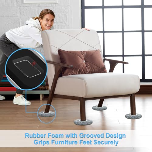 4.3in Multi-Surface Furniture Sliders 3-in-1 Kit with Plush Socks & Extender (8+4+1 Pack) - Easy Furniture Moving
