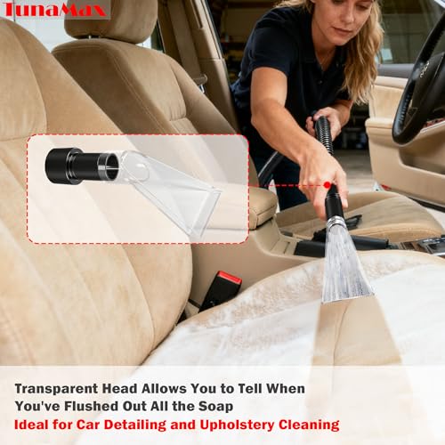 TunaMax Small Shop Vac Extractor Attachment - Clear 3-Adaptor Extraction Head