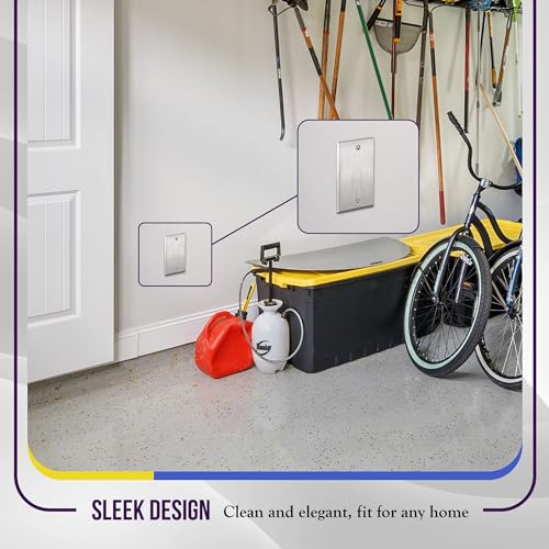 ENERLITES Stainless Steel Wall Plate 1-Gang Silver - Standard Size