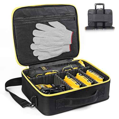 Luxtude Hard Tool Case for DEWALT 20V MAX XR Oscillating Multi-Tool DCS354B/ DCS356B, Portable Storage Cases Carrying Holder Organizer for DEWALT 20V MAX XR Battery & Charger (Case Only)
