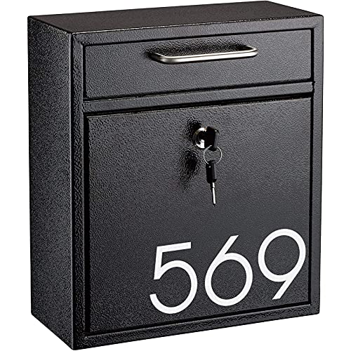 4 Inch Reflective Mailbox Numbers Stickers - 5 Sets of 0-9 for Outdoor Use