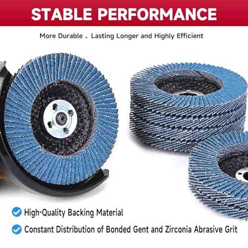 Abrasive Flap Discs,5 Pack,Premium 4.5" x 7/8" Type 29 High Density Zirconia Flap Sanding Discs 4-1/2 Inch for Angle Grinder,Grinding Wheels & Discs,Sanding Discs for Wood & Metal.(40 Grit)