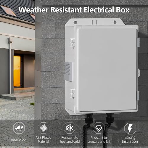 Namunanee 13x9.2x5.6 Inch Outdoor Electrical Junction Box Waterproof ABS Enclosure