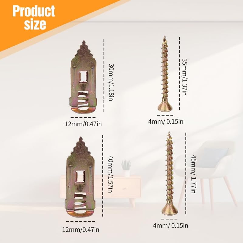 Upgraded Self-Drilling Anchors Screws, 2024 New Premium Drywall Anchors and Screws Kit, Easy Application No Drill or Holes in Wall