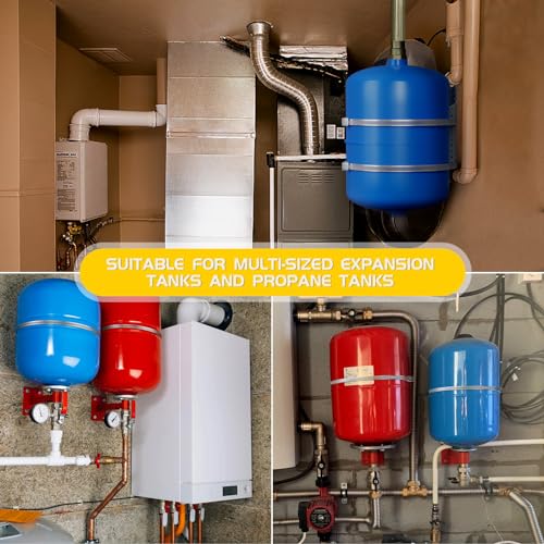 JUGGHOME 1 Set Expansion Tank Mounting Bracket with Support Straps for Hot Water & Propane Tanks