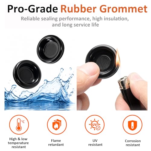 7 Sizes Rubber Grommet Kit for Wiring, Automotive & Electrical Projects