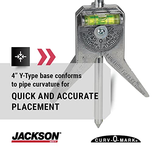 Jackson Safety Curv-O-Mark Standard #6 Pipe Marker Centering Tool, 1/2”–4” Pipes
