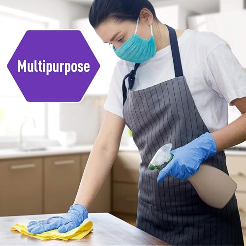 MED PRIDE Medium Powder-Free Nitrile Vinyl Exam Gloves - 100 Count