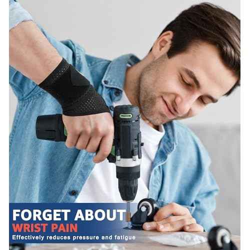 HiRui 2-Pack Ultra-Thin Mesh Wrist Wraps - Breathable, Adjustable Wrist Support for Workouts & Daily Use - Unisex Wrist Brace for Pain Relief, Tendonitis, Carpal Tunnel - One Size Fits All (Black)