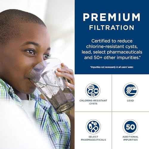 GE MWF Refrigerator Water Filter, Genuine Replacement Filter, Certified to Reduce Lead, Sulfur, and 50+ Other Impurities, Replace Every 6 Months for Best Results, Pack of 1