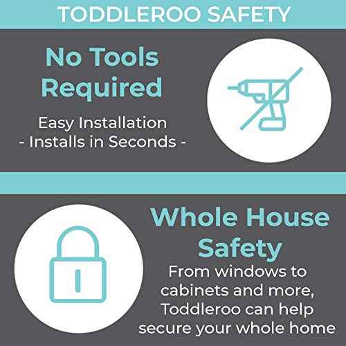 Toddleroo by North States - Corner Drawer Locks for Baby Proofing: Child Proof Drawer Locks - 2 Pack - White