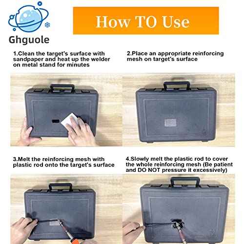 100W Plastic Welder, 2-in-1 Plastic Welding Kit with Soldering Iron Tips & 56Pcs Rods, 3-Speed Temperature Control Soldering Iron Gun, Professional Surface Repair Tool for Car Bumper,Dashboard, Kayak