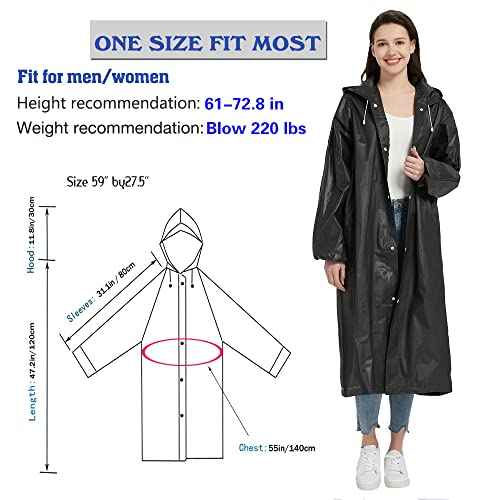 YDYJKI 2 Pack Waterproof Rain Ponchos for Adults-Reusable Emergency Raincoats with Hoodand Drawstring -Lightweight Ponchos
