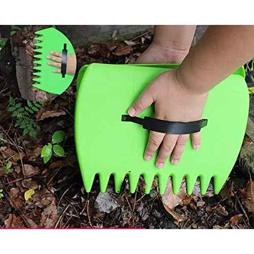 Leaf Grabber Set Paw Handheld Hazelnut Leaf Scoop Fast Lawn Remove Fallen Collection Great Tool Lawn Claw Leaf Blade Used to Pick Up Leaves, Grass Clippings, Trash (Green)