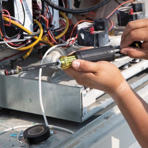 Klein Tools 32768 Impact Driver Set, 3-in-1 SAE Impact Socket and Bit Holder, Flip Socket with Nut Drivers in 1/4 and 5/16 Hex Sizes, 3 and 5-Inch Lengths, 2-Piece