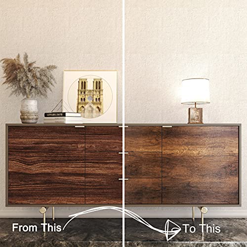 Decotalk Wood Grain Peel and Stick Contact Paper 12" x 120" Removable Waterproof Brown Vinyl Wallpaper for Counters & Cabinets