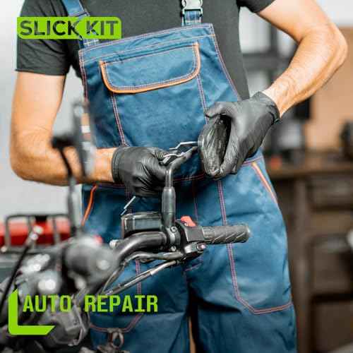 Disposable Nitrile Gloves, 4Mil Latex-Free Powder-Free Industrial Gloves for Cleaning Cooking, Non-Sterile Black