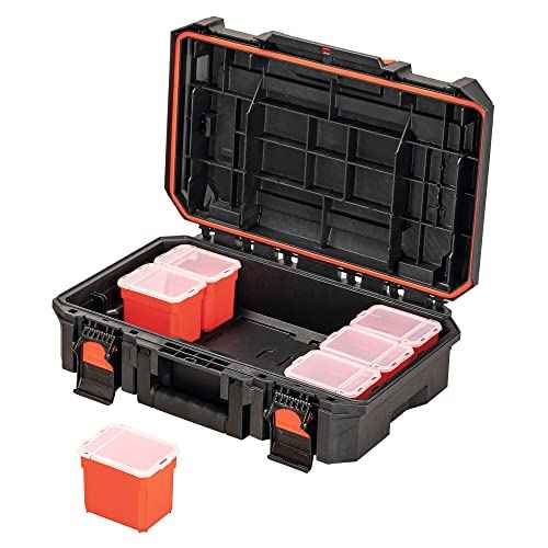 CRAFTSMAN TRADESTACK System Tool Box, Water Resistant Tool Storage, with 6 Small Parts Containers, 21 Inch (CMST21415)