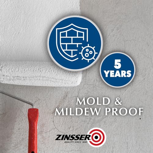 Zinsser PERMA-WHITE Mold & Mildew-Proof Interior Paint Quart Eggshell White - Self-Priming, Washable Finish, 5-Year Mold Resistance