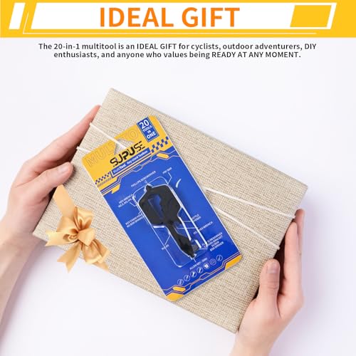 20 In 1 Multitool Pocket Tool, Gift for Boyfriend Him Husband Men, EDC Gadgets with Bottle Opener, Screwdriver, Hex Wrench - Unique Mini Utility Key Shaped Pocket Tool, Black, 1 Pack