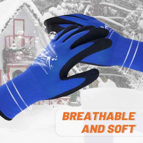 Winter Work Gloves Freezer Gloves Waterproof Insulated Work Gloves Thermal Gloves Foam Latex Coated Glove