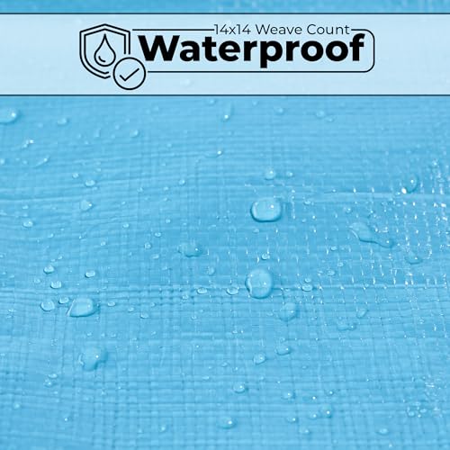 Heavy Duty Waterproof Tarp 20x30 ft - 12 Mil Thick Cover with Grommets