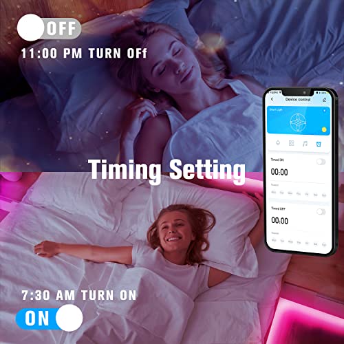 DAYBETTER 200FT RGB LED Strip Lights with App & Remote Control for Party Bedroom Decor