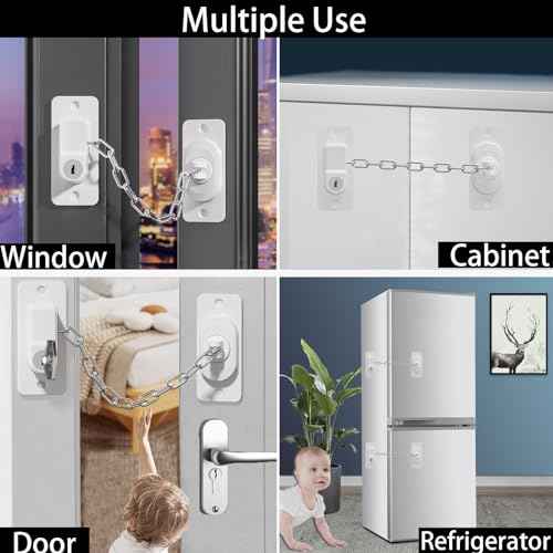 CMINGJ £¨2 Pack£©Child Safety Locks, Adjustable Refrigerator Lock with Keys, for Fridge, Cabinets, Drawers, Dishwasher, Toilet and Child Safety Cabinet Lock, for Child,Kids and Toddlers