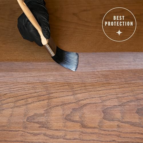 Varathane Water-Based Satin Polyurethane - Half Pint, Brush Application, Interior Wood Finish