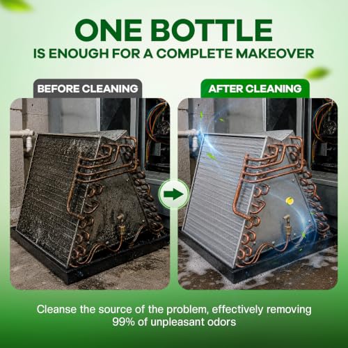 BERlOVE Foaming AC Coil Cleaner - Pack of 2, 19oz for Evaporator & Condenser Maintenance