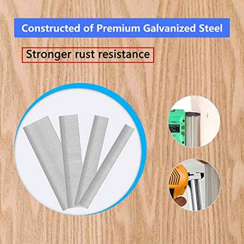 18 Gauge Brad Nails (2",1-1/4",1",5/8 inch) 1600 pcs 18 GA Nail Gun Nails Assorted and Small Finishing Nails for Pneumatic, Electric Brad Nailer (Galvanized steel)