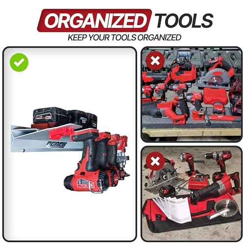 9 Pack Tool Holder for Milwaukee M18/18v Cordless Tools - Snap Fit Tool Organizer for Milwaukee Drill Holder, Under Shelf, Wall Mount w/Hardware for Easy Install.