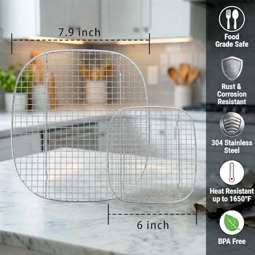 2-Pack Ninja Crispi FN101 Air Fryer Rack Set | 304 Stainless Steel Tiers