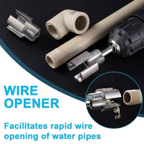 2 Pcs PVC Pipe Threader, Pipe Threading Tool, Integrated Internal & External Pipe Threading Tool, Pipe Thread Cutting Tool, Pipe Threading Tool for PVC (1/2"+3/4"£©