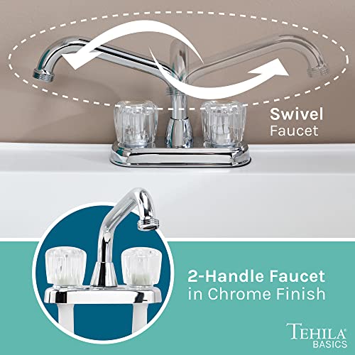 White 21-Gallon Freestanding Utility Sink with Chrome Faucet & Adjustable Legs