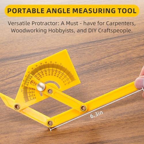 2-Pack Adjustable Protractor Angle Finder with Lock Knob 0°-180°