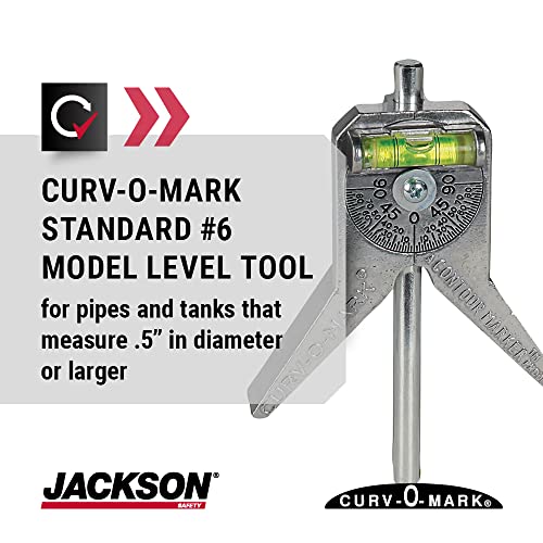 Jackson Safety Curv-O-Mark Standard #6 Pipe Marker Centering Tool, 1/2”–4” Pipes