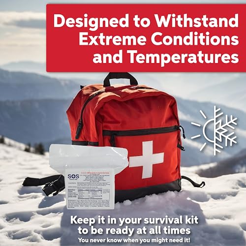 SOS Emergency Food Bars Shortbread Cookie 2-Day Supply - 6 Pack, 2400 Calorie Survival Rations