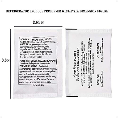 Refrigerator Produce Preserver W10346771A – 12 Packets (6 Included) - Fresh Flow