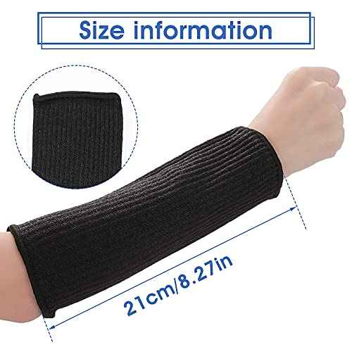 Aster 2Pairs Arm Protection Sleeves Cut Resistant Sleeves Level 5 Protective Arm Sleeves Heat Resistant Sleeves Protectors for Thin Skin Bruising Men Women