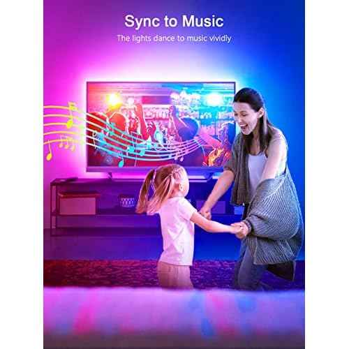 LED Lights for TV, 16.4ft LED Lights for 45-75 Inch TVs, RGB TV Backlight Behind, Music Sync Bluetooth APP & Remote Control Strip Lights USB Powered for Bedroom, Gaming, Home D?cor